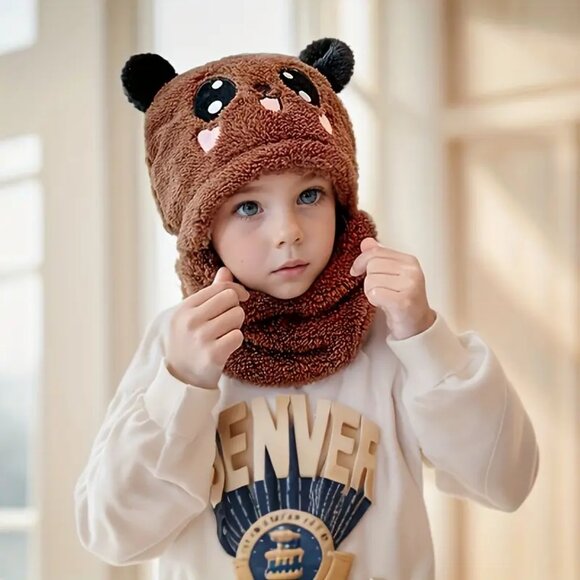 Winter Hats 5 Pack Girls Boys Full Head And Neck Cover, Lot of 5 Colors - Picture 7 of 14